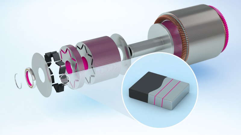 Der neue Strukturklebstoff wurde für das Verkleben von Magneten in Elektromotoren optimiert (Bild: Delo).