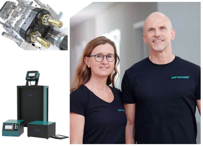 Mit der Umfirmierung unterstreichen die Geschäftsführer Bianca und Thomas Meister die Fokussierung auf die Entwicklung und Herstellung servoelektrischer Systeme (Bild: Servomold).