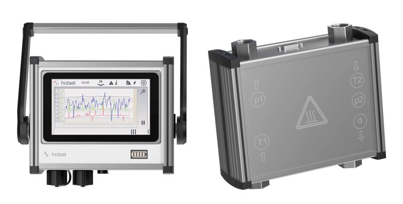 Mobiles Messgerät zum Monitoring von bis zu 180 °C heißen Fluiden (Bild: hotset).