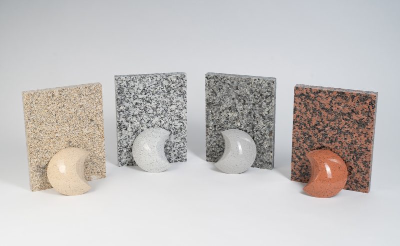 Die Granit-Effekt-Masterbatches in vier Farben ermöglichen ein zeitloses, edles und natürliches Produktdesign von Kunststoffen (Bild: Lifocolor).