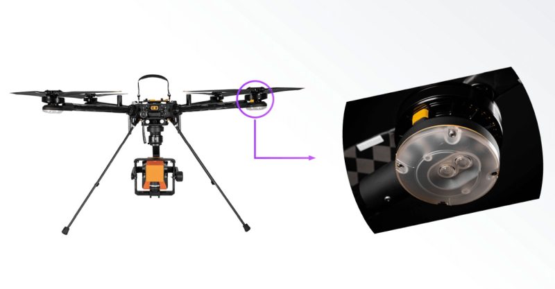 Das lichtdurchlässige Compound von Mocom trägt zur guten Sichtbarkeit der Drohne bei (Bild: Hexadrone).