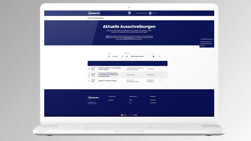 Das Ausschreibungs-Tool erleichtert die Auftragsvermittlung (Bild: Markentrainer).