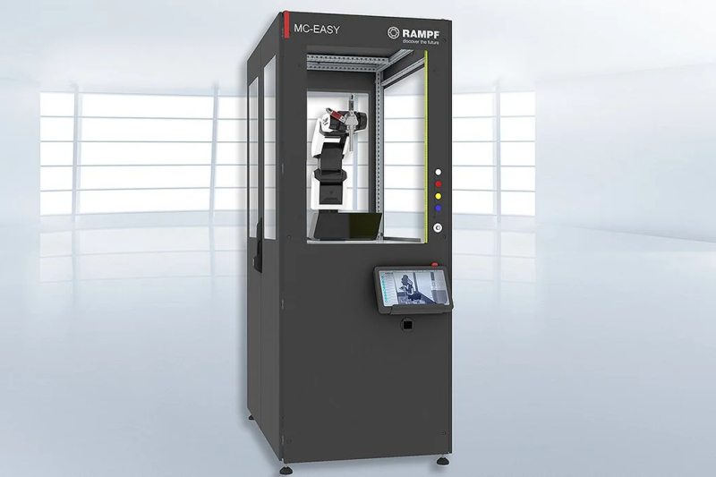 Die neue Multifunktionszelle bietet Anwendern einen kostengünstigen und zugleich leistungsstarken Einstieg in das automatisierte Mischen und Dosieren reaktiver Kunststoffsysteme (Bild: Rampf).