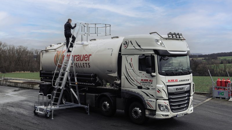 Ein Vorteil der Tankwagenleiter ist die Verbesserung der Arbeitssicherheit, die sich auf die betriebliche Effizienz und die Mitarbeiterzufriedenheit auswirkt (Bild: Krause).
