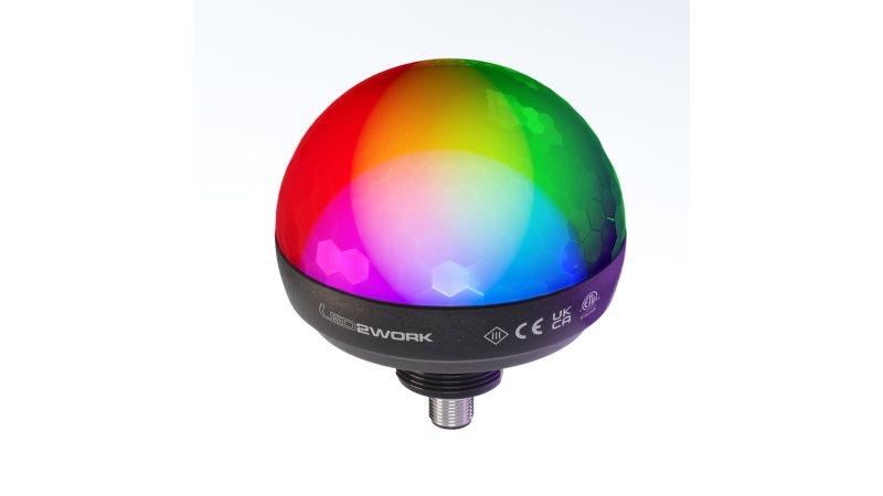 Die Multicolor-Signalleuchte ist in zwei Varianten erhältlich (Bild: LED2Work).