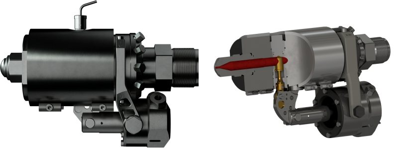 Mithilfe der Bolzenverschlussdüse mit Rückzug wird das kontrollierte Öffnen und Schließen des Kanals sichergestellt (Bild: herzog systems).