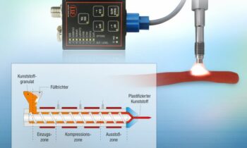 Die Farbsensoren sind direkt im Extruder eingebaut und sichern die gleichbleibend hohe Qualität der extrudierten Masse (Bild: Micro-Epsilon).