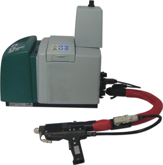 Heizschlauch mit Klebegerät (Bild: Hillesheim).