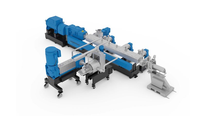 Mit dem neuen Filtrationscompounder finden Filtration und Compoundierung in einem einzigen Produktionsschritt statt (Bild: Coperion).