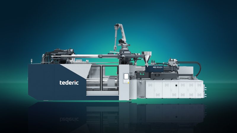 Die Mehrkomponenten-Spritzgießmaschine produziert eine automobile Exterieur-Anwendung (Bild: Tederic).