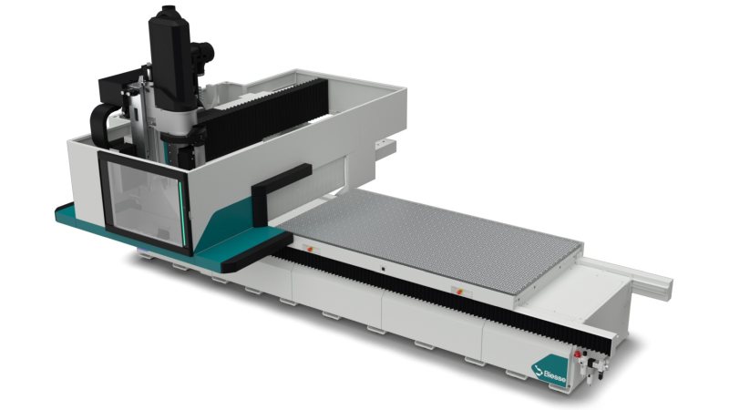 Die komplett neu entwickelte Maschine für anspruchsvolle Aufgaben (Bild: Biesse).