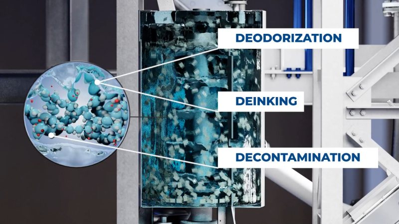 Mithilfe eines lösemittelbasierten Extraktionsprozesses werden Polymerketten von Verunreinigungen befreit (Bild: Lindner).