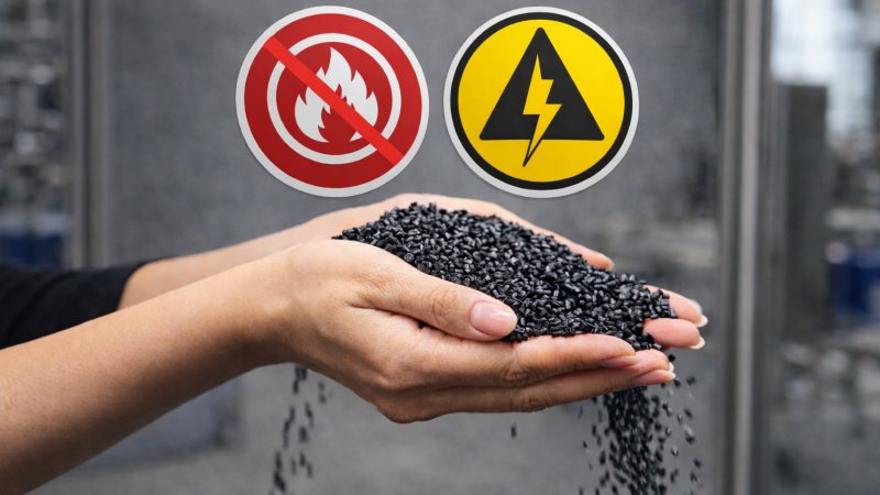 Die neuen Compounds sind elektrisch leitfähig oder flammgeschützt eingestellt (Bild: pal plast).