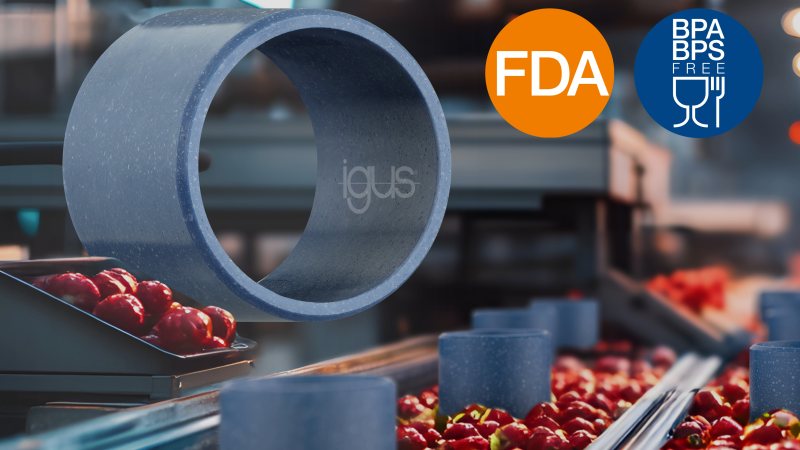 Das BPA-freie und FDA-konforme Material ist für den Kontakt mit Lebensmitteln zugelassen (Bild: igus).
