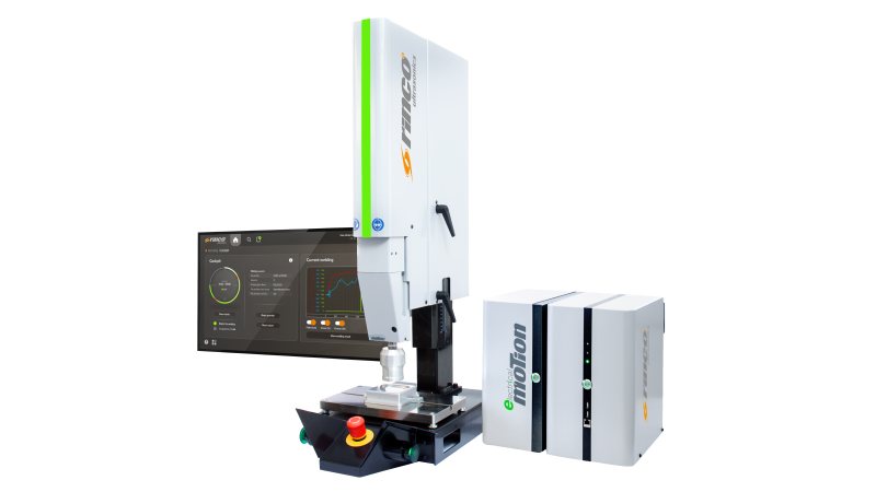 Die Ultraschall-Schweißmaschine mit elektrischem Antriebe arbeitet präzise (Bild: Rinco Ultrasonics).