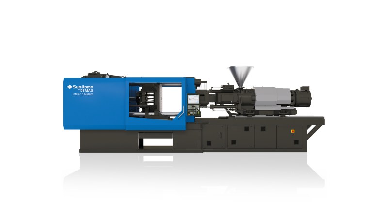 Die vollelektrische Spritzgießmaschine produziert auf der Fakuma Getränkeverschlüsse in einem 48-fach-Werkzeug (Bild: Sumitomo Demag).