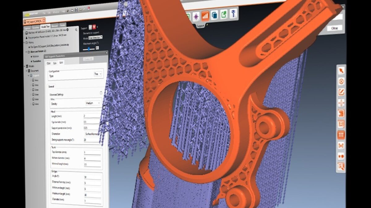 Integriertes Simulationswerkzeug für SLM-Bauteile zur optimierten Erstellung von Stützstrukturen (Bild: CT CoreTechnologie GmbH).
