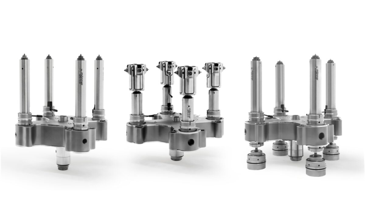 V. l.: 4-drop offenes Heißkanalsystem, 4x4-drop offenes seitliches Heißkanalsystem und 4-drop-Nadelverschlusssystem (Bild: Männer).